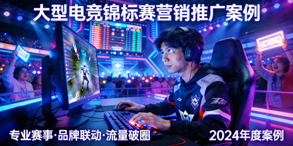 大型电竞锦标赛营销推广案例封面 - 电竞选手在比赛中专注操作